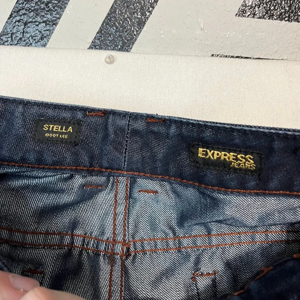 Express Stella Boot‎ Leg Cut Jeans Dark Wash Women's Flared Denim - Size 10